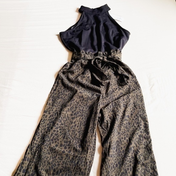 Mi Ami Women’s Black and Green High Neck Romper - Picture 3 of 6